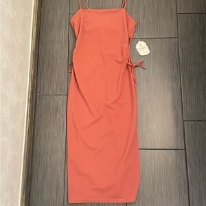 Altar’d State Womans long mauve dress with side cut outs size large NWT